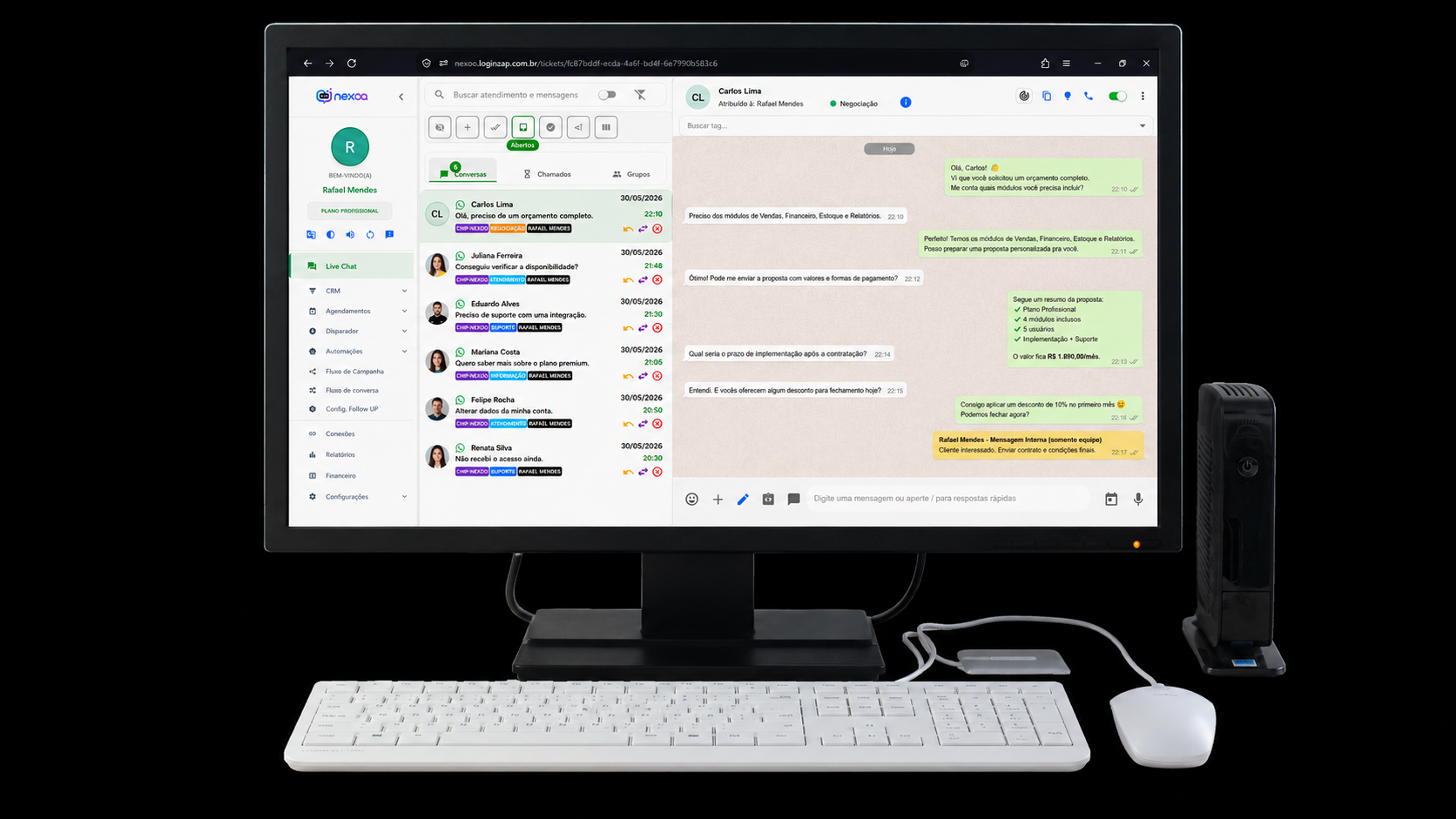 Live chat Nexoo